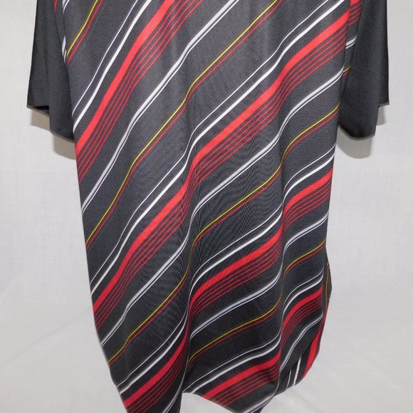 Nancy Lopez Womens Plus Size 1X Black Red White Striped Golf Polo Shirt - Picture 9 of 10